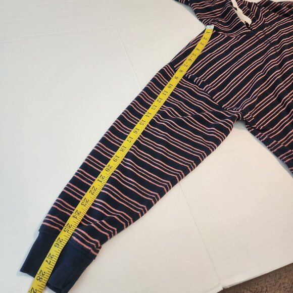 J.Crew sz L women drawstring hoodie stripes front pocket - Picture 11 of 12